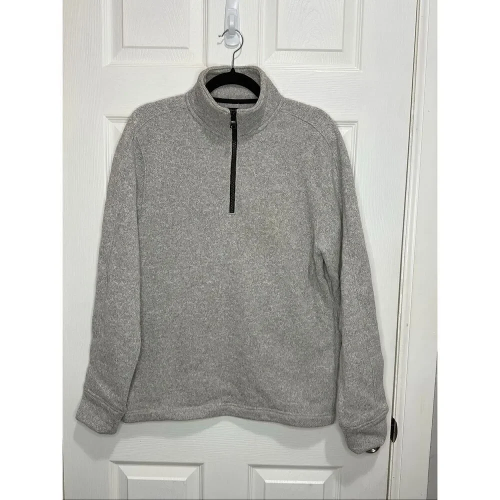 Banana Republic gray quarter zip sweater M